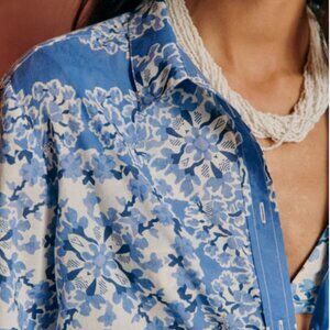 Sezane Pierro Shirt- Alcazar Bleu - Size 38